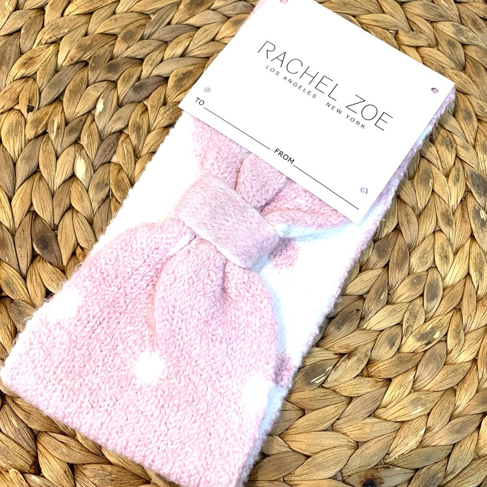 Rachel Zoe self care cosmetic headband pink and white